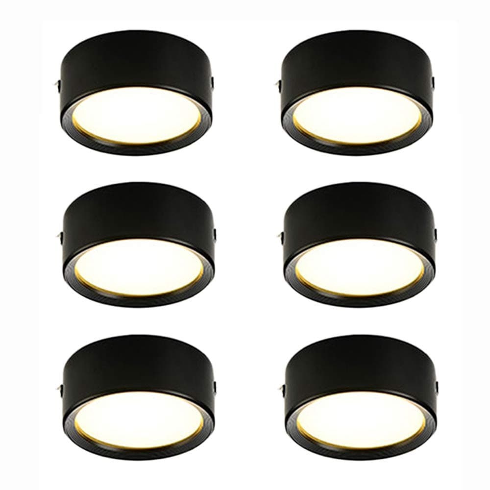 6 Pack Slim Led Downlight 5w 90 Lm Dimmable Three-color Dimming Nordic Downlight For Office Living Room Bedroom Hotel Corridor(6 Pieces)