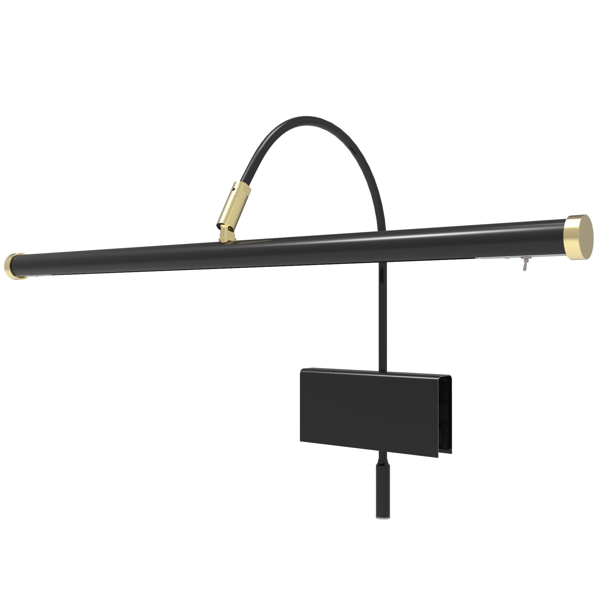 Cocoweb 48 cm Adjustable Height and Shade Energy-efficient LED Grand Piano Lamp – Black/Brass Accents
