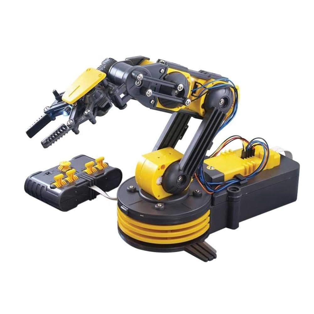 REES52 Wire Controlled Robotic Arm Kit STEM DIY Building Toy Robot Arm Manipulator Science Kit for Kids