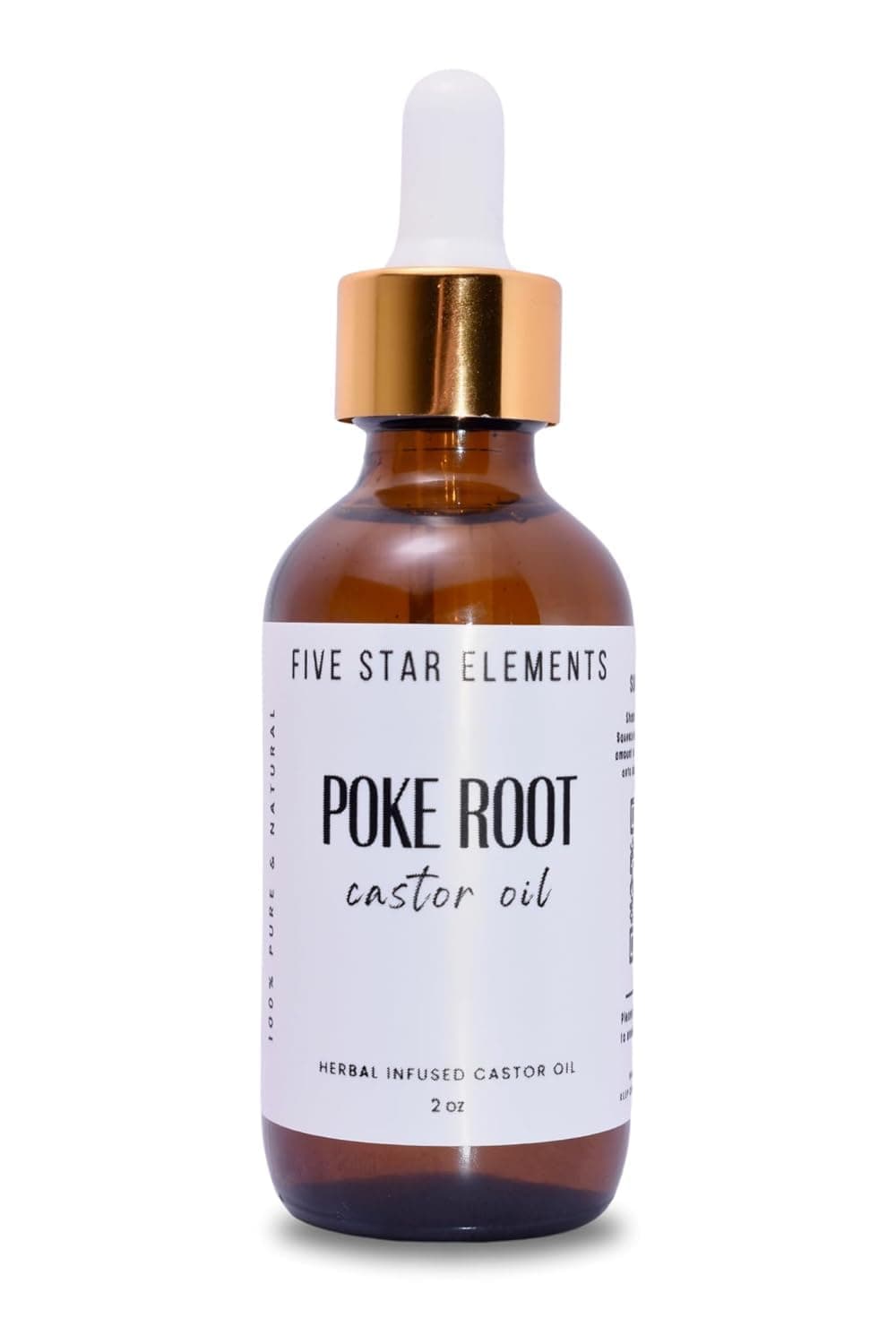 Poke Root Castor Oil 2oz, Clear