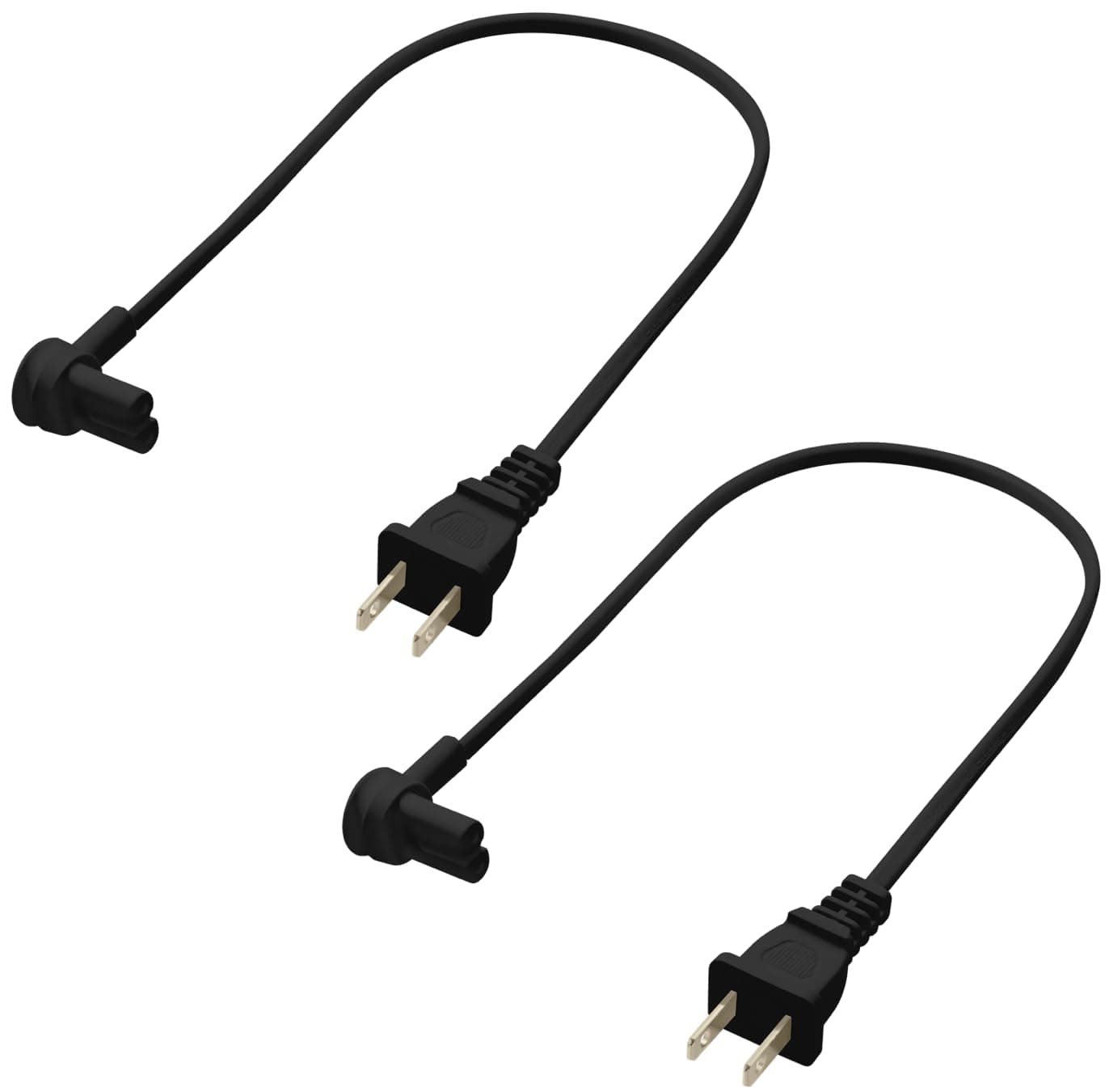 2-Pack - Extra Short Power Cord Compatible with Sonos Era 100 and Era 300 Speakers (Black - 19.5 Inches)