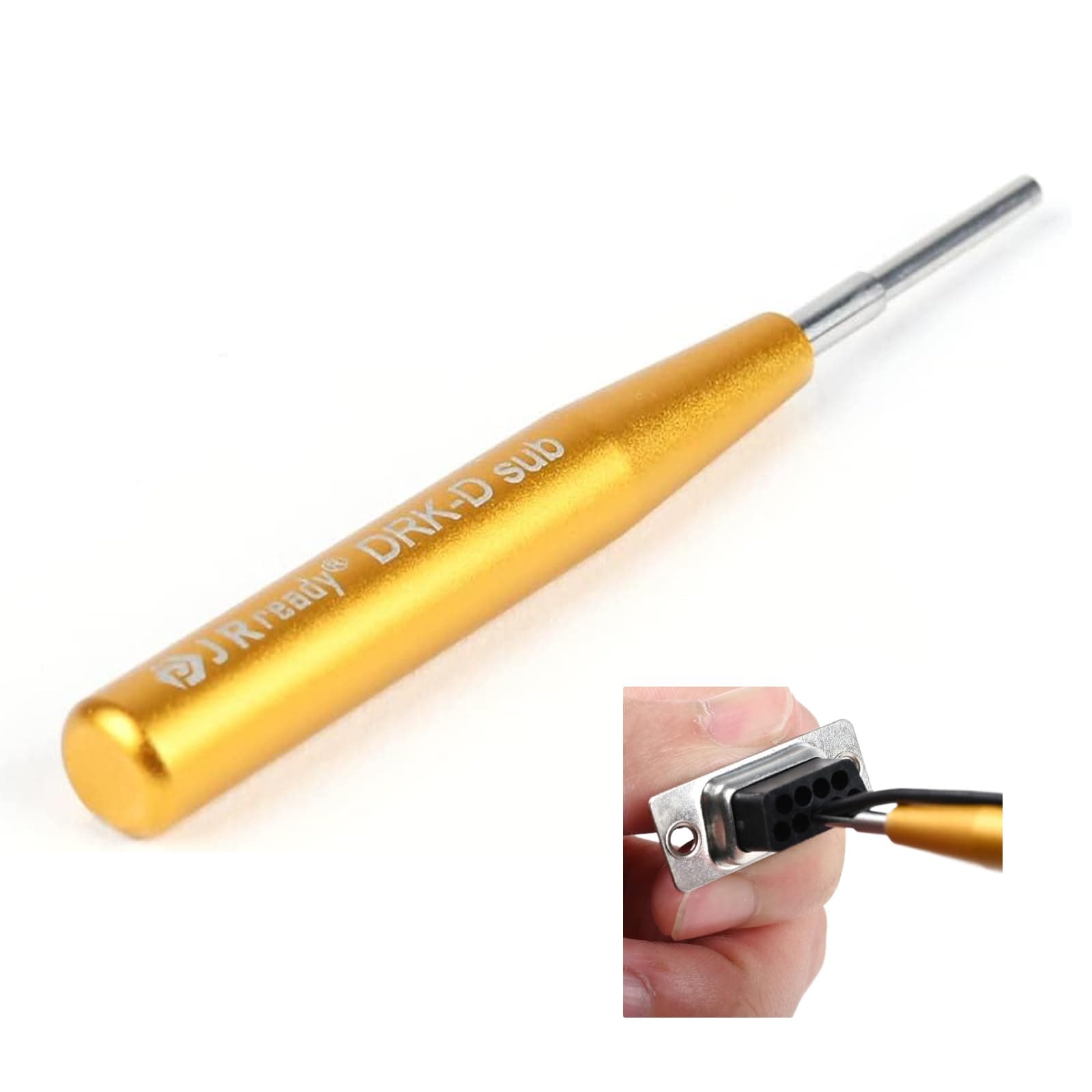 D SUB Connector Pin Removal Tool JRready DRK-D SUB Pin Insert Extraction Tool TE/AMP/Harting Heavy Duty 5A Han DB Connector Crimping Contact Extract ID: 0.07, Outer Diameter: 0.09