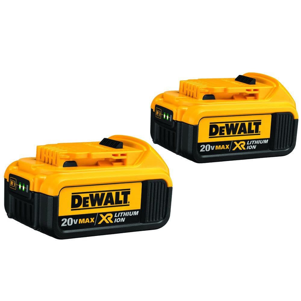 DEWALT 20V MAX 4 Ah Lithium Ion Battery 2-Pack (DCB204-2)