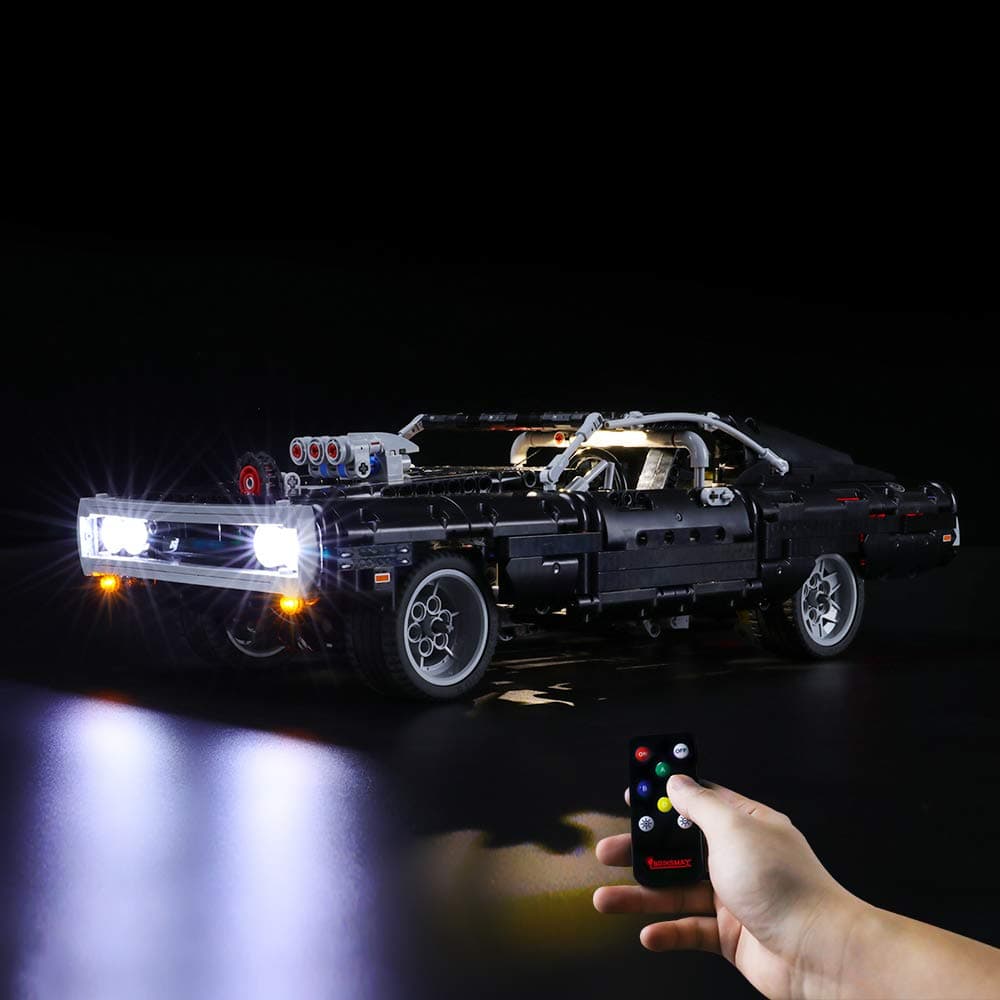 BRIKSMAX Led Lighting Kit for Technic Fast & Furious Dom’s Dodge Charger - Compatible with Lego 42111 Building Blocks Model- Not Include The Lego Set