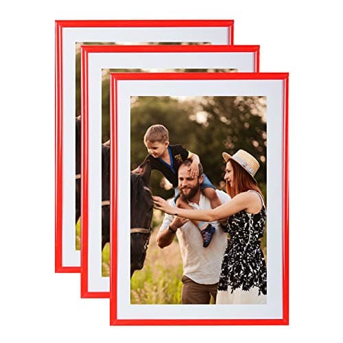 Pack of 3 Photo Frames A4 (Red)