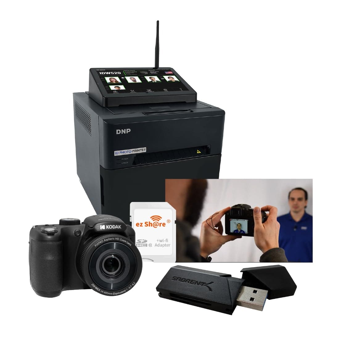 DNPID Photo Printer System with Pixpro Camera and Wireless LCD Console