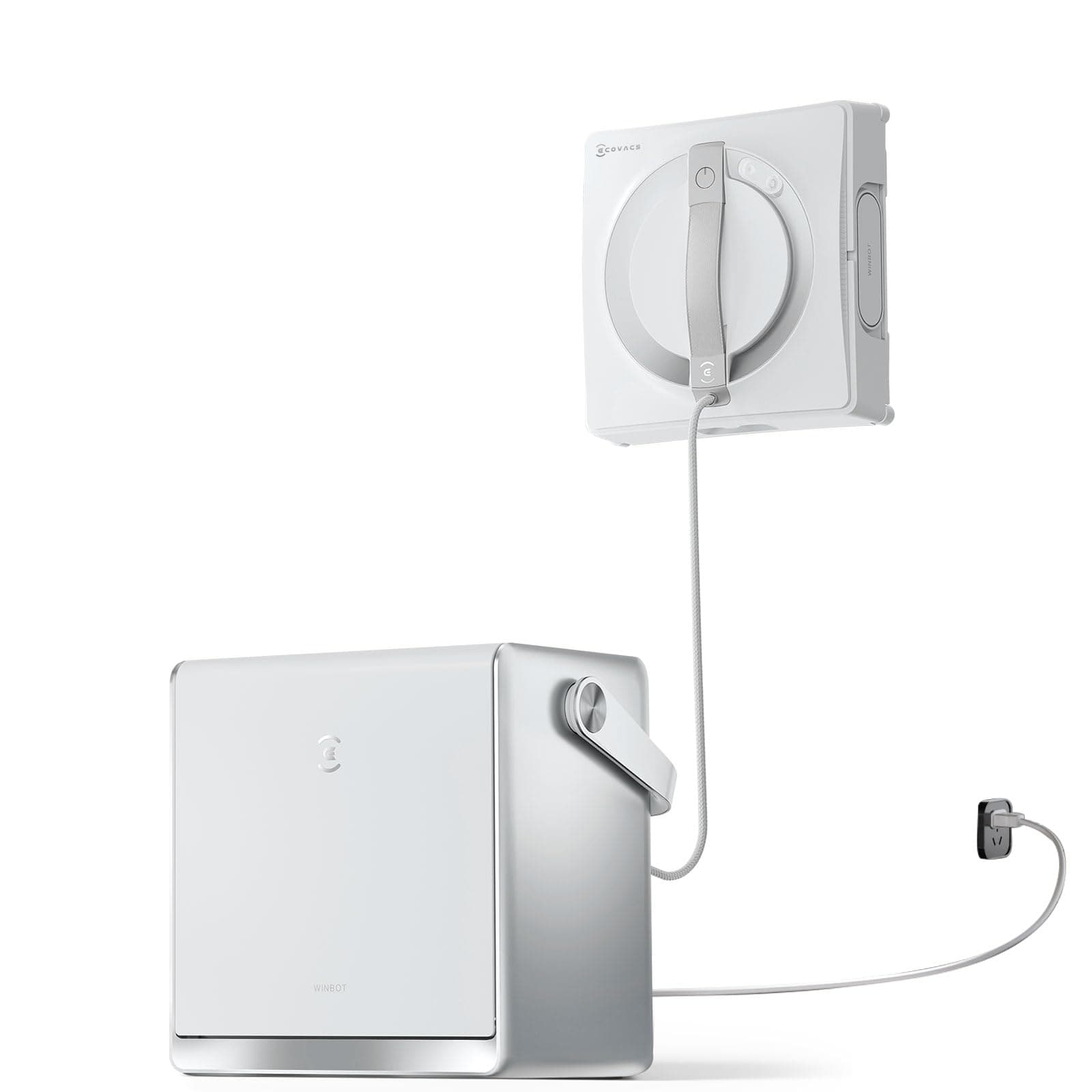 WINBOT W2 PRO Omni Portable Window Cleaning Robot with Multi-Functional Station, Charging While Working, Intelligent Cleaning with Triple Nozzle Water Sprayer, 12-Level Protection