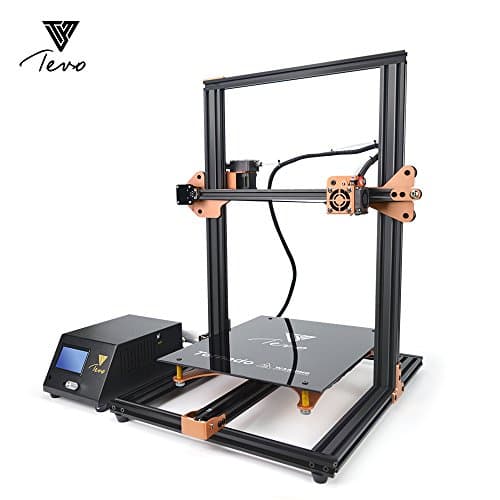 TEVO Tornado 3D Printer 2019 Newest Model 95% Assembled with Full Aluminum Frame Larger Printing Size Upgraded Nozzle & Heat Bed for PLA, ABS, TPU, Copper, Wood, 300x300x400mm