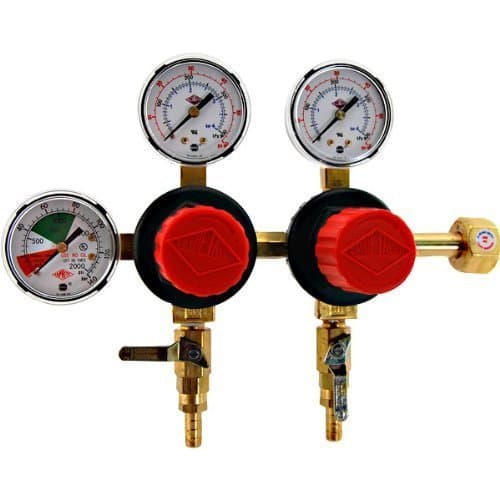 Draught Technologies Learn to Brew Separate Pressure Adjusting 2 Product CO2 Regulator