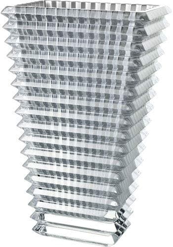 Baccarat Crystal Large Rectangular Eye Vase - Silver