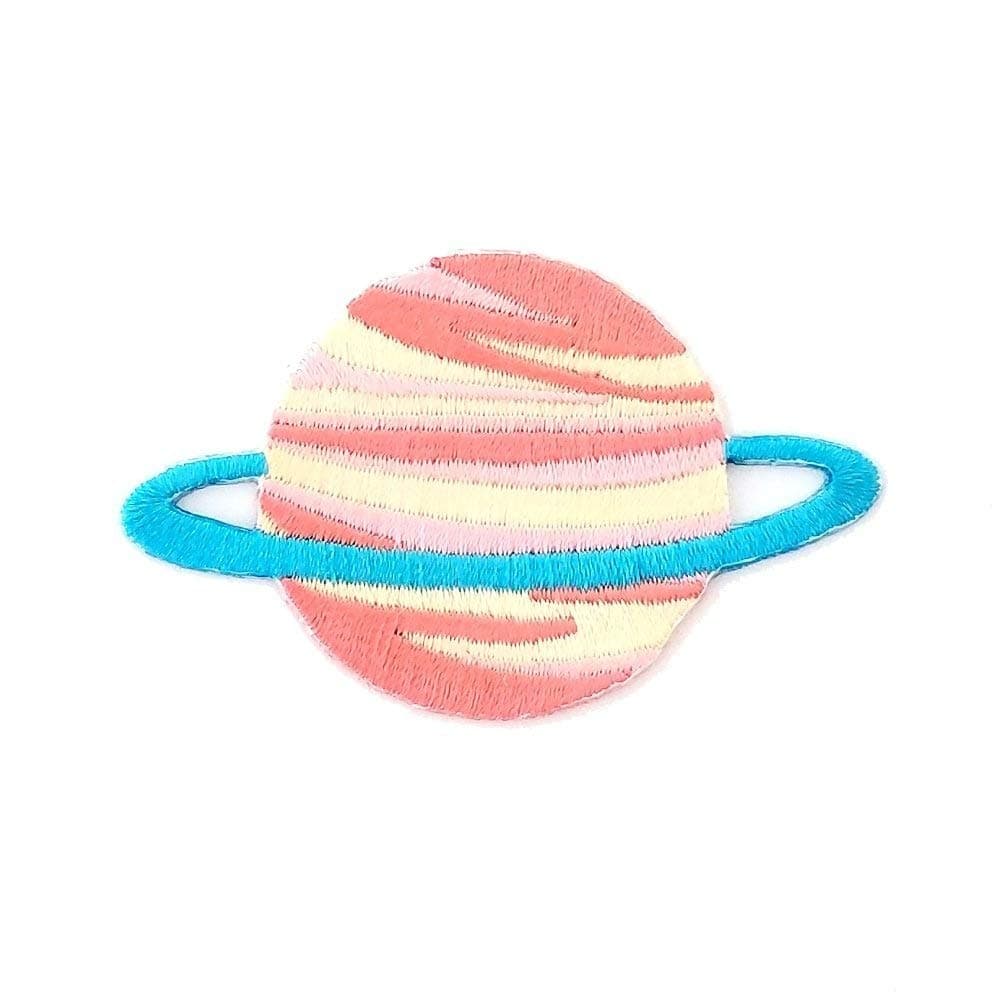Space Galaxy Planet Saturn Embroidered Iron-On Patch Sticker
