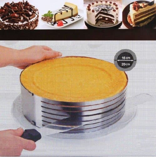 Stainless Adjustable 6" - 8" Layer Cutting Slicing Mousse Cake Ring Mould Bakeware Tool