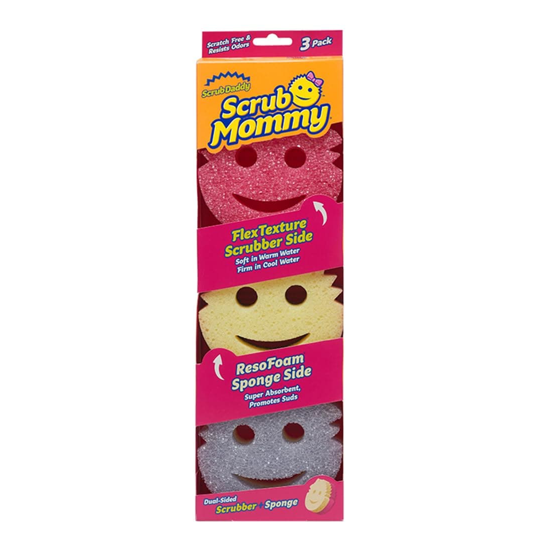 Scrub Mommy - Scratch Free, Dual Sided Sponge - 3 Count