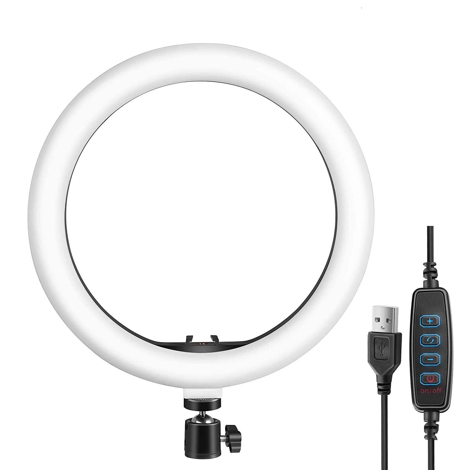 Teconica RL-99 10 Inch Ring Light with 3 Different Modes USB Powered Big LED Ring Light for Mobile Phones, Reels, Videos Shooting, Photo-Shoot LED Flash with 3 Lights Modes