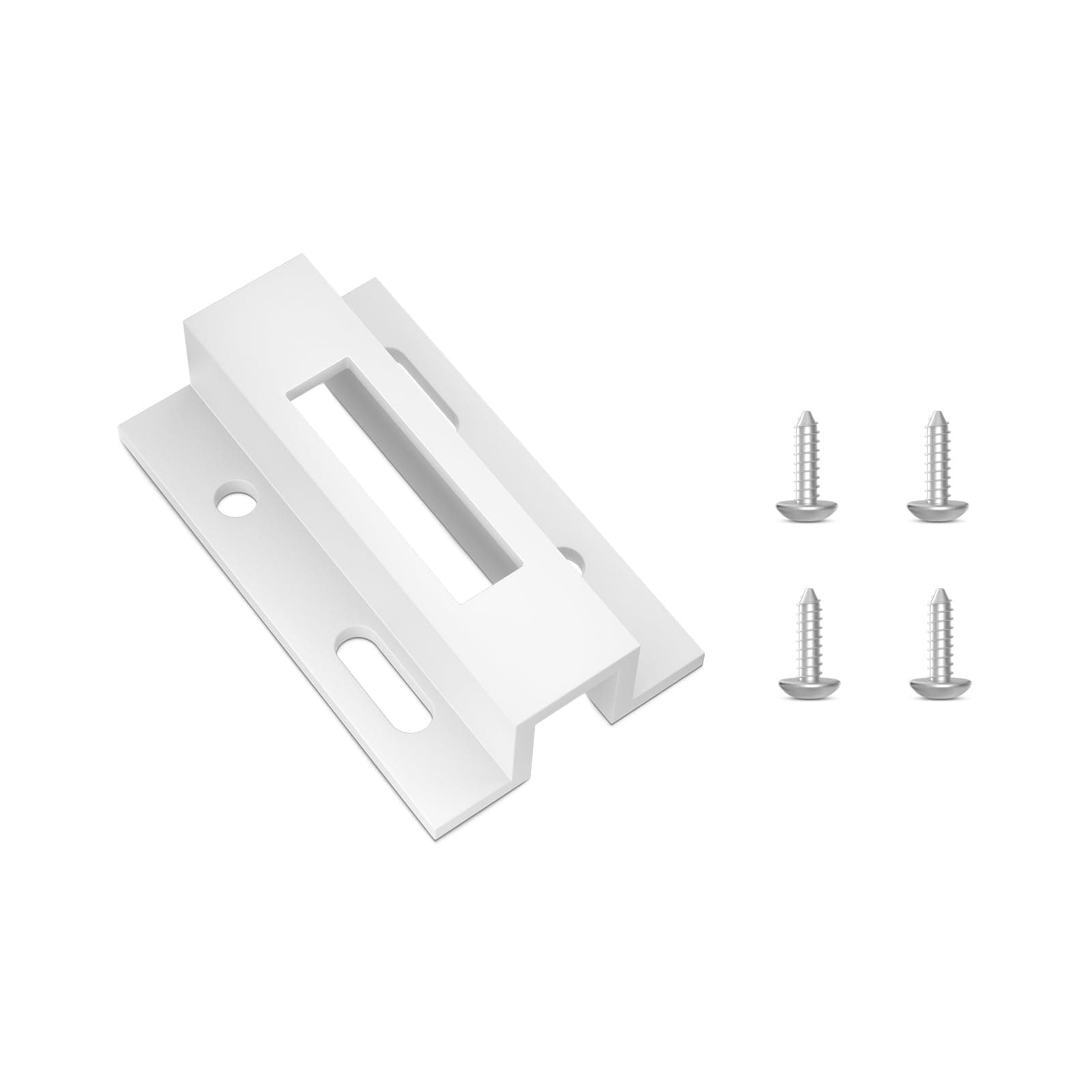 Patio Sliding Door Keeper/Hook Style Latch/E 2124 Latch Lock Replacement Pella,Micron 1200 Series,Viking Doors and Other Sliding Glass Doors,Extruded Aluminum (White) (1 Pack)