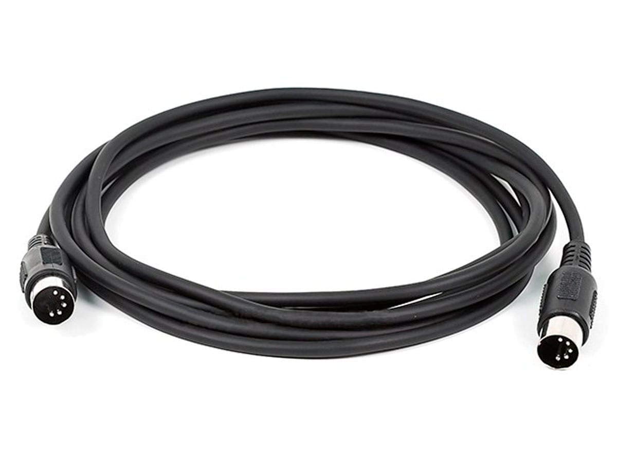 Monoprice MIDI Cable - 5 Pin DIN Connectors, Shielded, Molded Connector Shells, 28 AWG, 10 Feet, Black