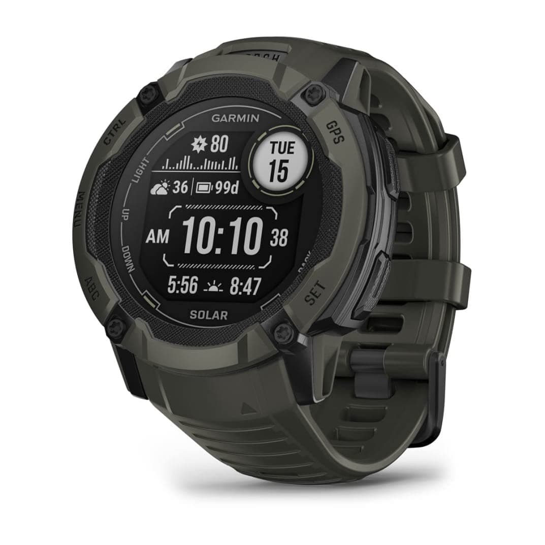 Solar Rugged GPS Smartwatch Instinct 2 X | Built-in Flashlight and Multi Band GNSS and Health and Wealth Monitoring Sensors | Unlimited Battery Life with Built-in Sports Apps