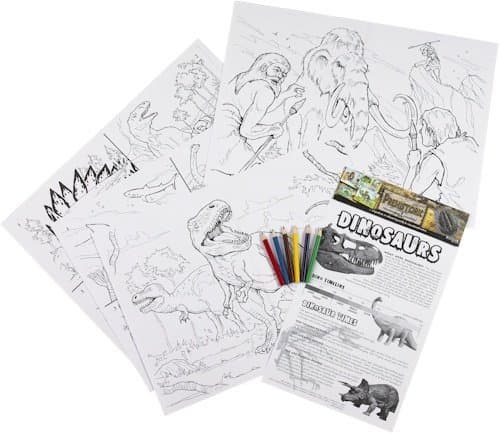 Prehistoric Educational Colouring Posters A3 - Dinosaur