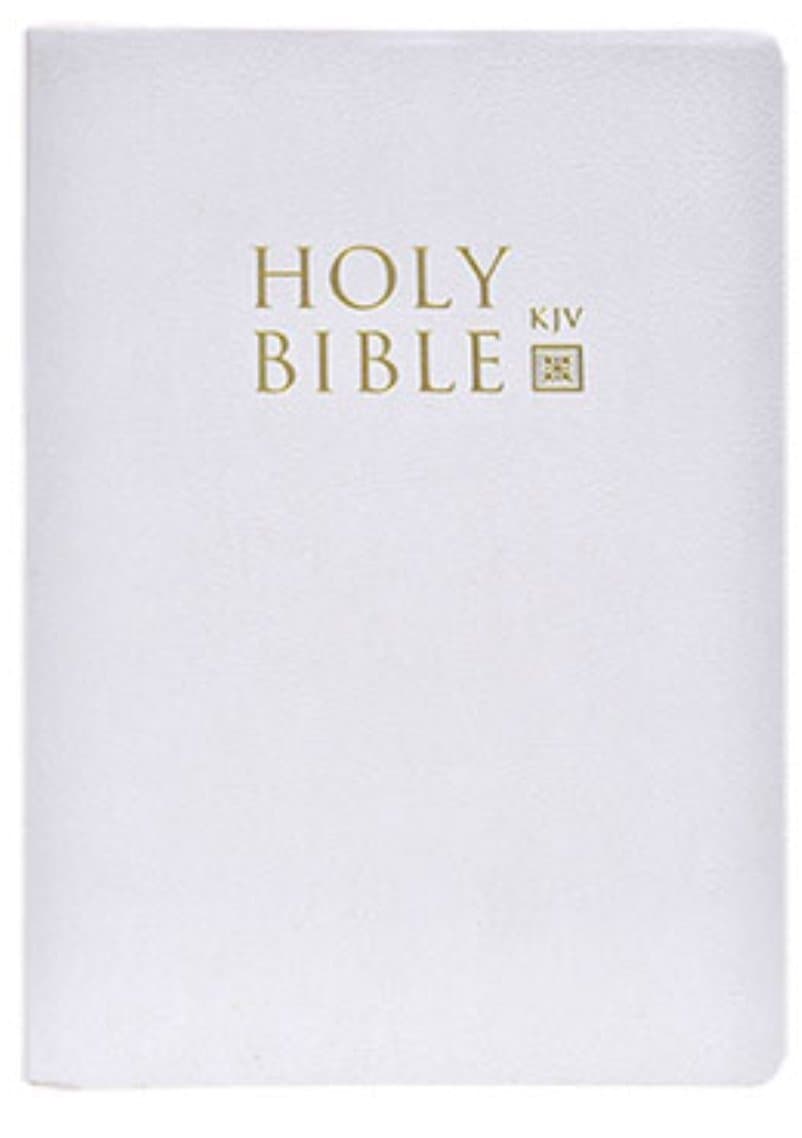 Holy Bible,Baptism Gift King James Version (White)