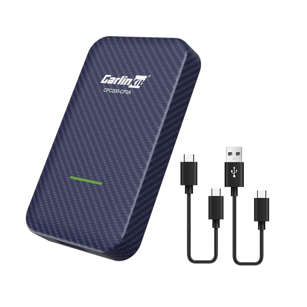 2022 4.0 Wireless Adapter, Wireless Apple CarPlay Adapter/AA Adapter, Compatible with Factory CarPlay Cars, CP2A-U2W-Plus, Blue, Newest Version More Faster