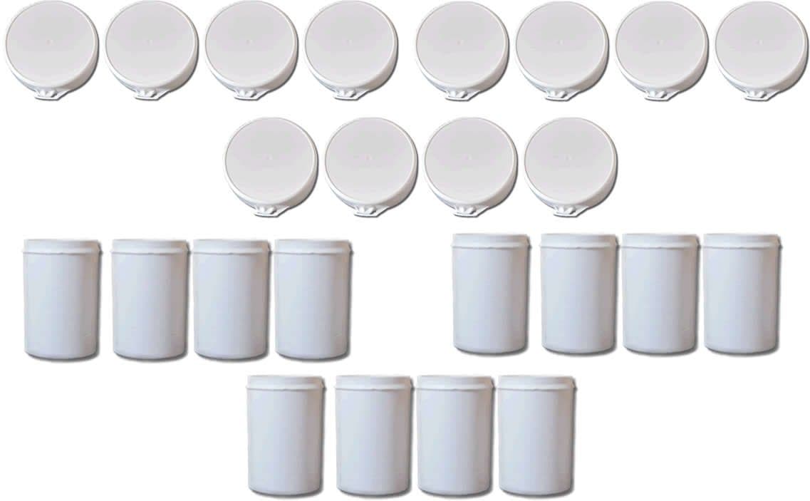 Tamper Proof Plastic Containers & Lids 12 x 45 ml