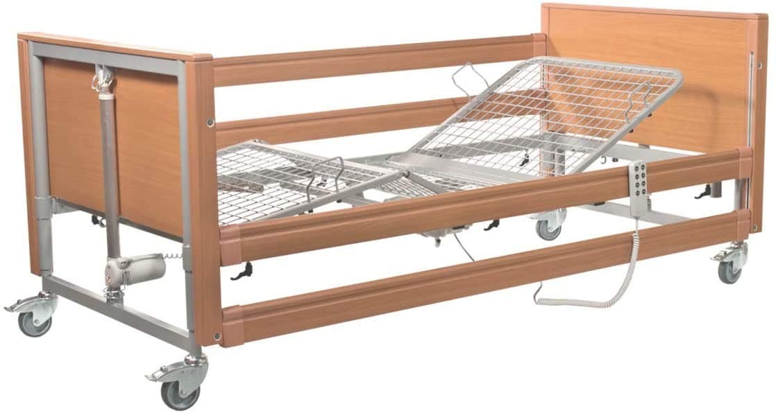 Ultra FS Nursing Bed – Electric Profiling Bed with Integral Side Rails and Castors