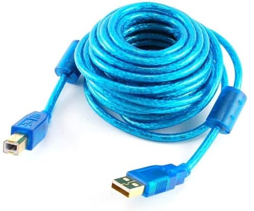 20 Foot A/B Hi-Speed USB 2.0 Cable with Gold Connectors and a Ferrite Core