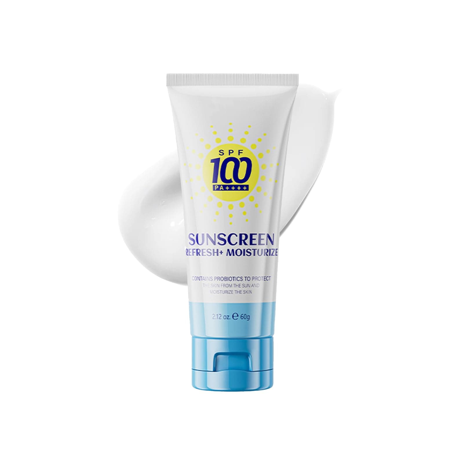 SPF 100 Sunscreen - Factor 100 Sun Cream- UVB/UVA Protetion Face Sunscreen- Spf Facial Moisturiser anti Wrinkle Prevent Sunburn&Taning - Face Cream With Spf Containing Probiotics To Protect - 60G