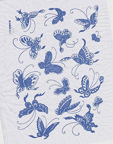 Sanbao Studio Ceramic Decals - Butterfly 4 (Blue)