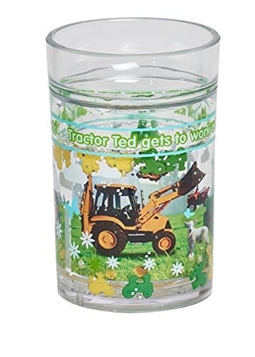 Tractor Ted Robust Reusable Plastic Glitter Beaker for Children Big Machines Design
