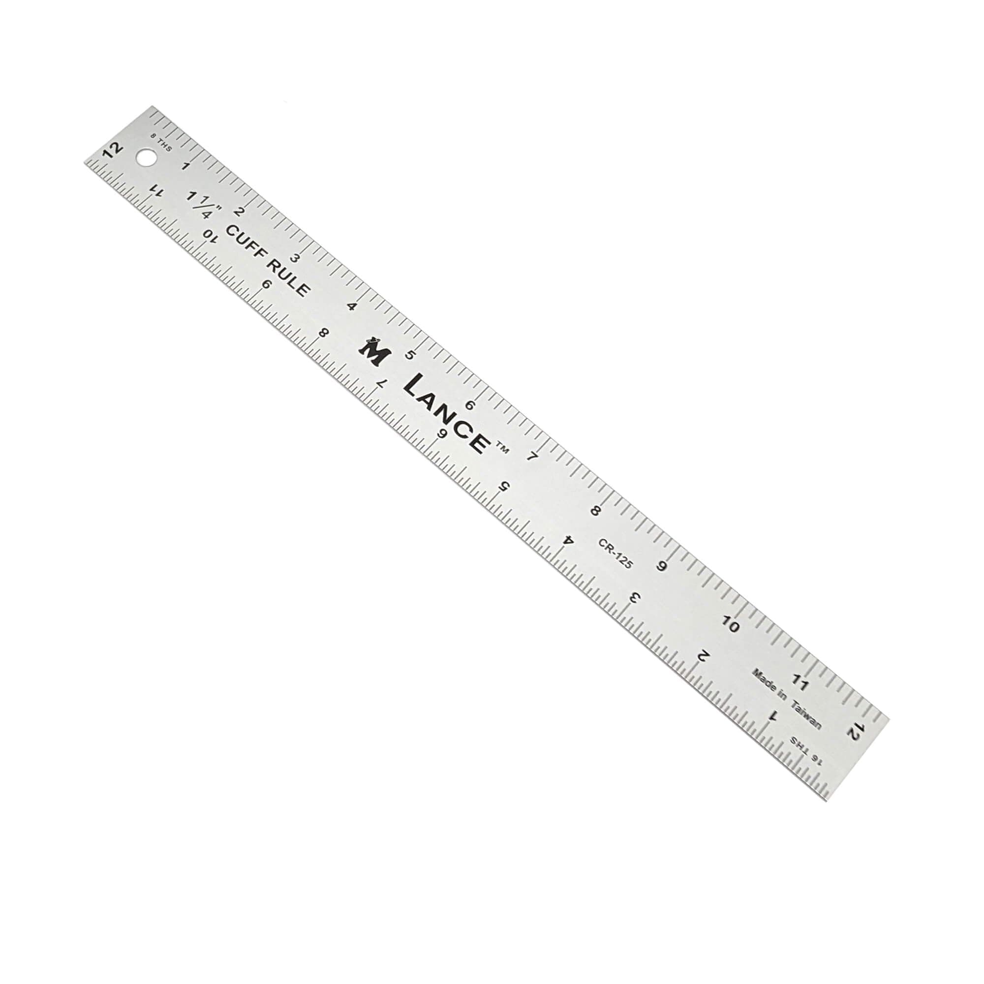 LANCE 12" X 2" Aluminum Cuff Rule