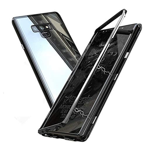 KONKY Samsung Galaxy Note 9 Case, Magnetic Adsorption Case for Note9[3D Curved Screen Protector Included] 360 Degree Protective Ultra Slim Phone Case for Samsung Galaxy Note 9 (2018 Release)-Black