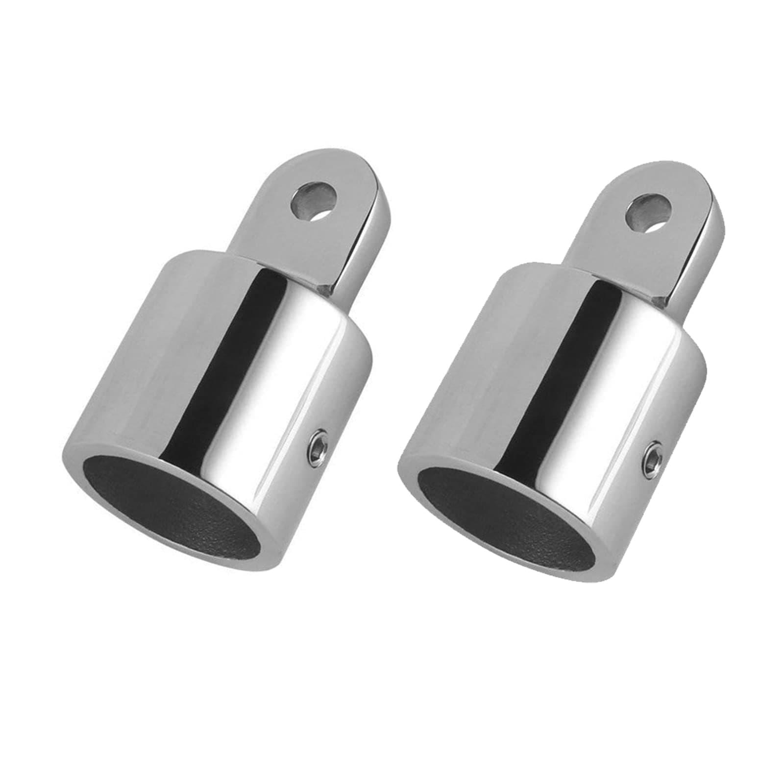 Acelane 2 PCS Bimini Top Cap External Eye End Boat Fittings Stainless Steel Marine Hardware, Fits 7/8 inches OD Round Tubing
