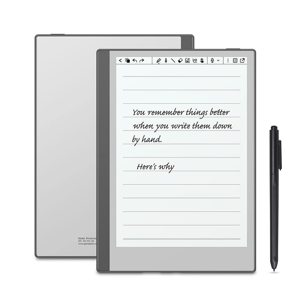 Geniatech Android E-Ink ePaper Tablet, Paperwhite e Reader Note Taking, Real-time Cloud Syn ebook Reader, Support Wireless Screen Sharing, Drawing Paper White for Writing Graphics Notepad (9.7")