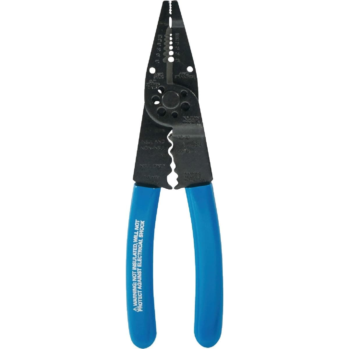 Klein Tools Long Nose Wire Cutter, Wire Crimper, Stripper and Bolt Cutter Multi Tool,Blue/Black, 8-Inch Long 1010