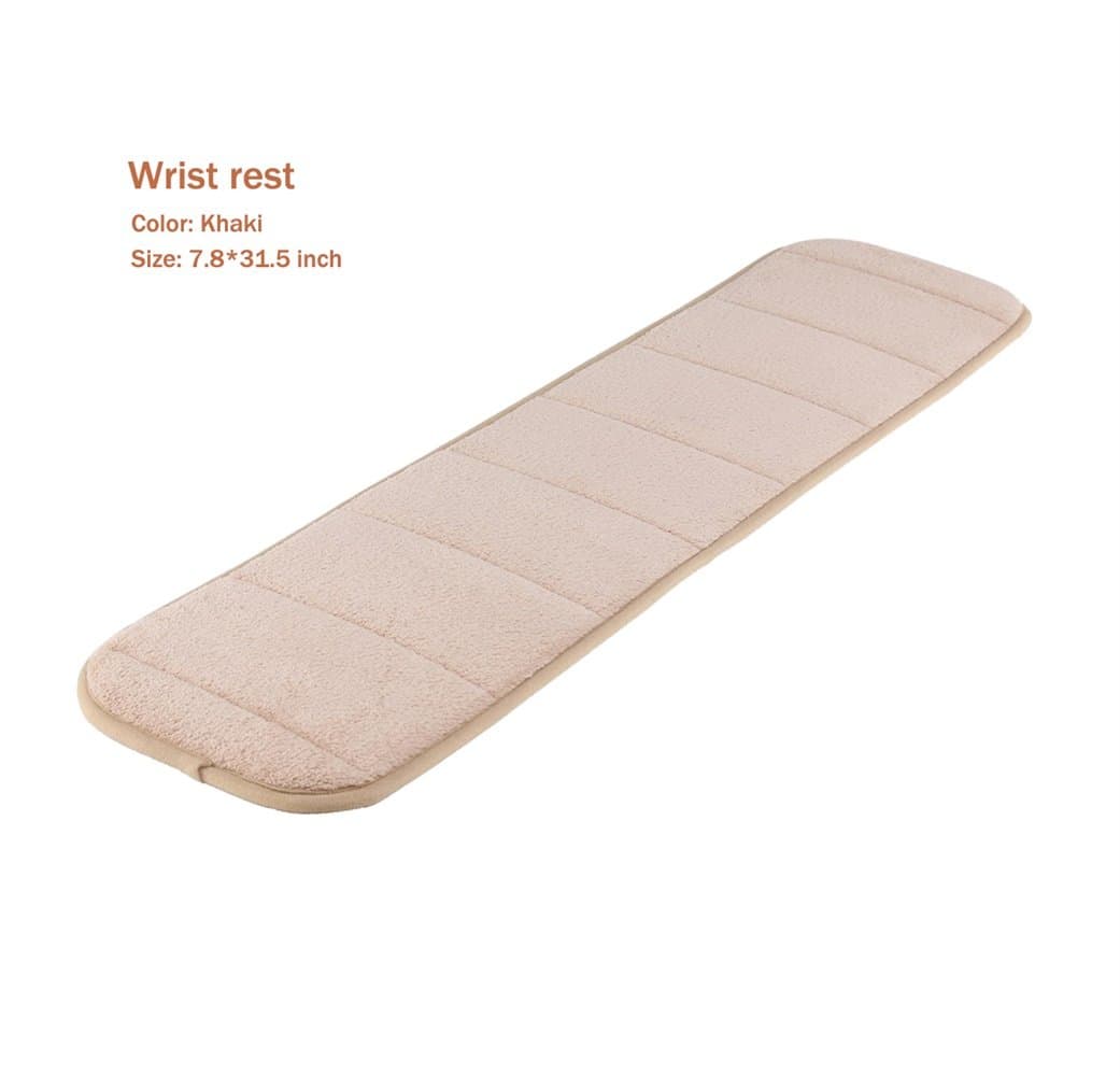 Computer Wrist Rest Arm Pad Keyboard Wrist Elbow Support Mat for Office Desktop Working & Gaming Brings More Comfort & Less Strain(7.9 x 31.5 inch) (Khaki)