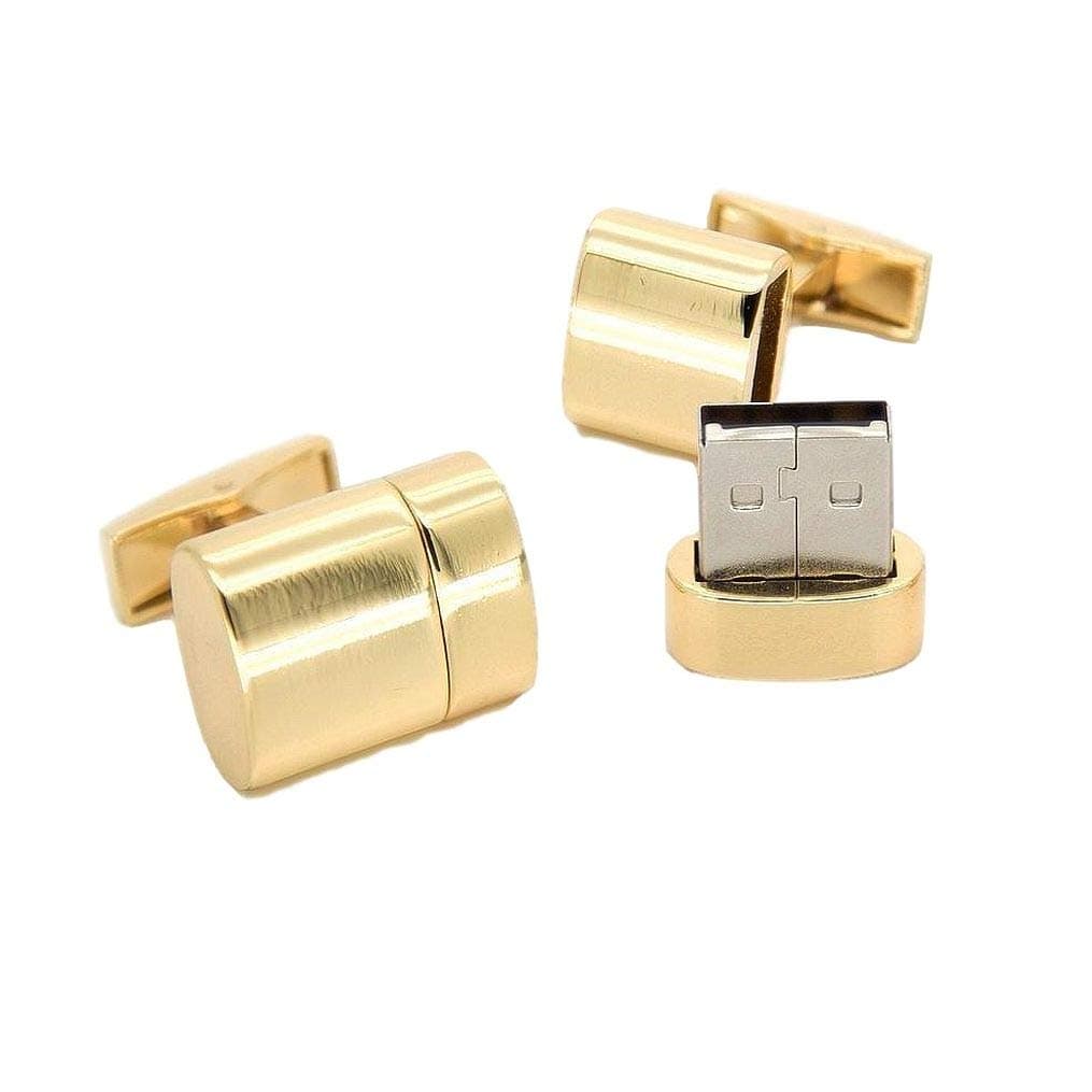 Cuff-DaddyUSB Flash Drive Cufflinks in Gold 4GB with Presentation Box