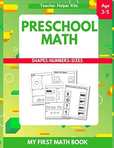 Preschool Math: Tracing Numbers, Shapes, Numbers, Beginner Math Workbook