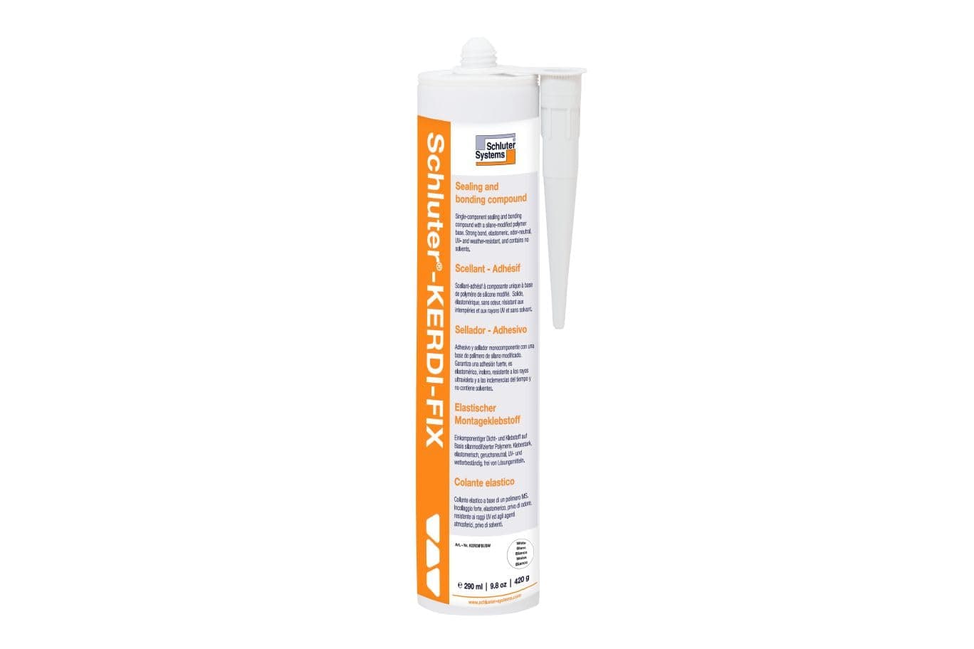 9.81OZ White KERDI FIX SEALANT