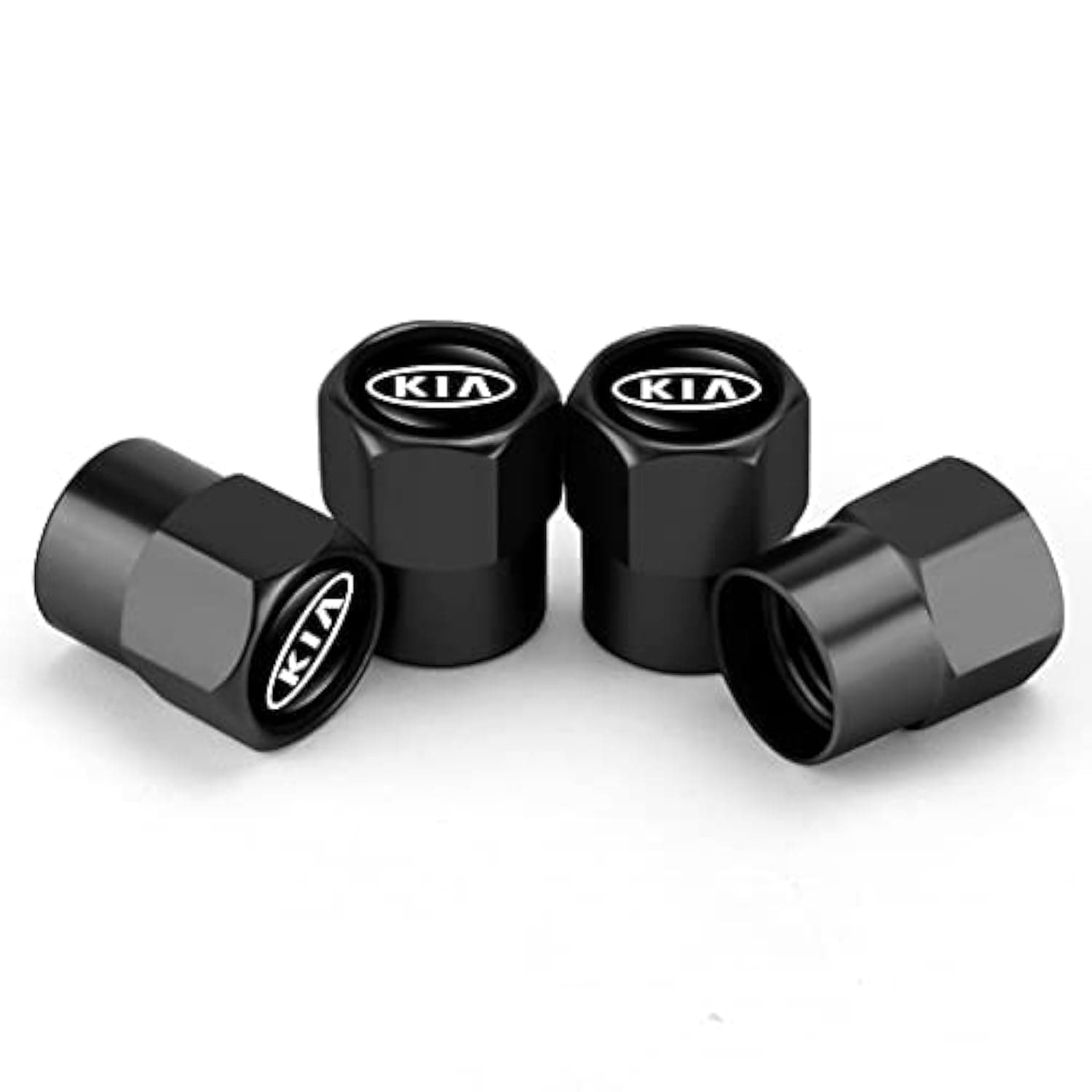 Replacement for Ki/a Stem Cap 4pcs Universal Car Tire Valve Stem Caps Air Cover Car Accessories Hex 016 Black Stem Cover