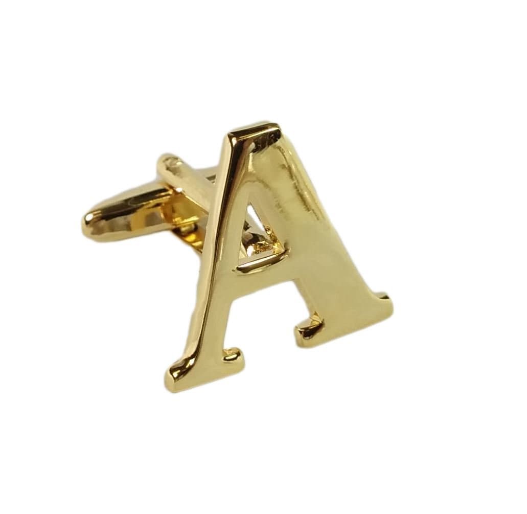 Single Gold Alphabet Initial Cufflink (Buy 2 To Make A Pair) SOLD INDIVIDUALLY To Make A Personal Pair PLEASE READ CAREFULLY Wedding Mix & Match Letter Cufflinks Gold Plated