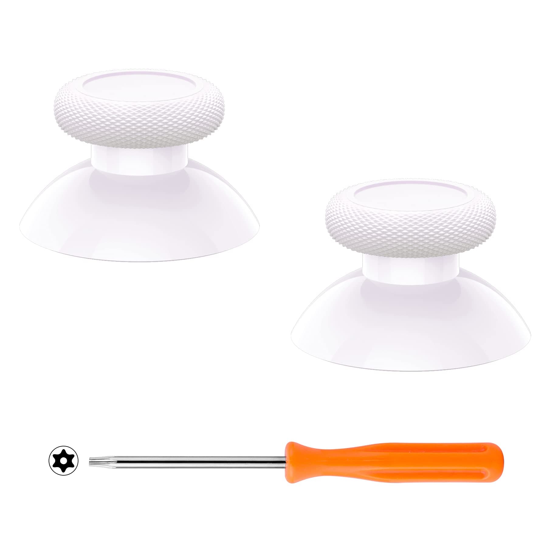 eXtremeRate Replacement Thumbsticks for Xbox Series X & S Controller, Joysticks Repair Kit for Xbox Wireless Controller, Custom Analog Stick Buttons for Xbox One S/X/Elite Controller - White