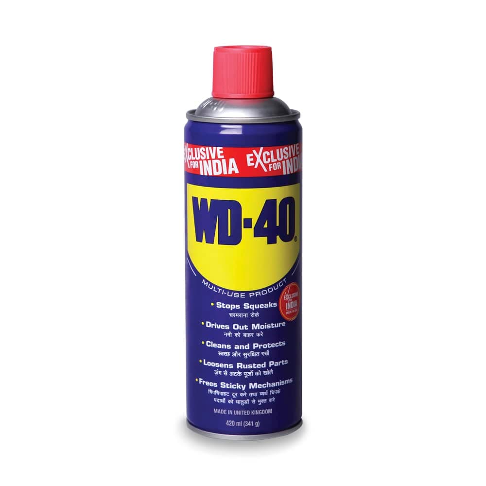Multipurpose Spray, Rust Remover, Cleans Bike Chains, Hinge Lubricant, Loosens Jammed Parts, Degreaser, and Cleaning Agent, 420ml (341g)
