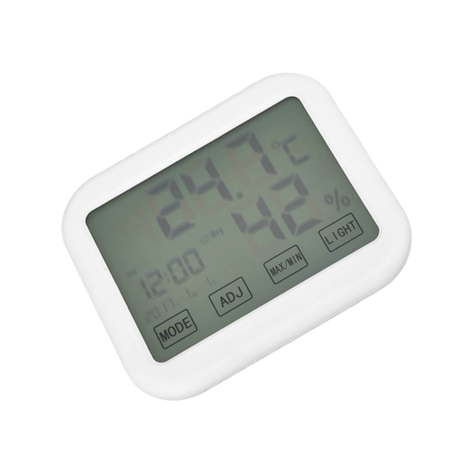 Digital Thermometer, Switchable °C/°F Display Temperature Humidity Recorder Touch Night Light for Living Room for Bedroom
