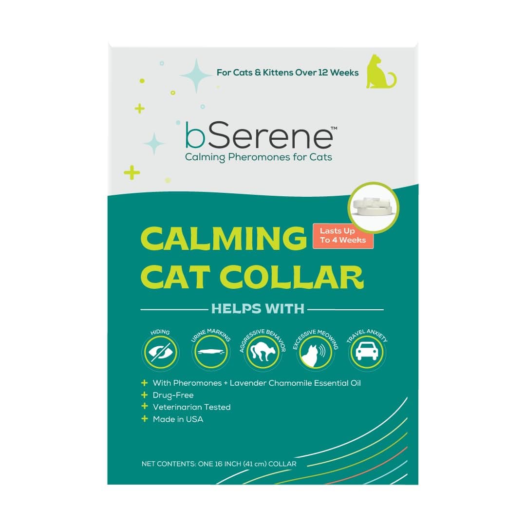 bSerene Cat Calming Collar ブラウン 家猫