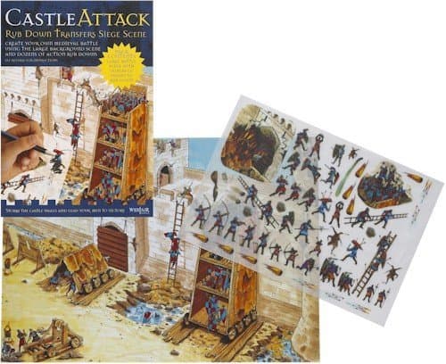 Buzz Westair Castle Attack - Rub Down Transfers - Medieval Castle Siege Scene
