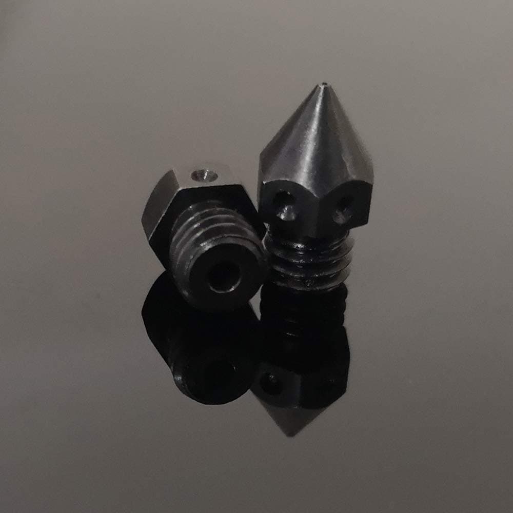 2pcs High Temperature Sharp Hardened Tool Steel MK8 Nozzle 0.4mm 0.6 0.8mm for 1.75mm Makerbot, Creality 3D Printer CR-10 All Metal Hotend, Ender 3 / Ender-3s, CraftBot, Prusa i3 3D Printer (2x0.8mm)