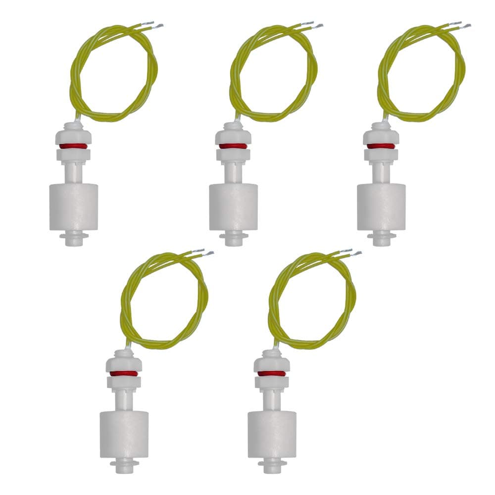 5 Pcs Pack of Vertical Mounting Water Level Sensor Float Switch M10 PP Plastic NO/NC