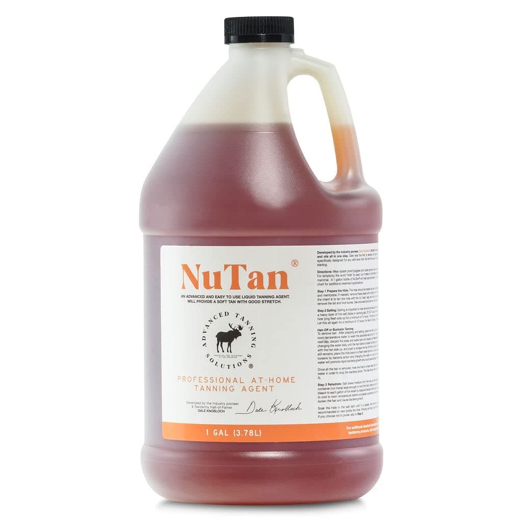 NuTan 1 Gallon Tanning Formula by Advanced Tanning Solutions - Soft, Durable Tan for Deer, Moose, Bear, Elk, Fox, Rabbit Hides - Made In USA