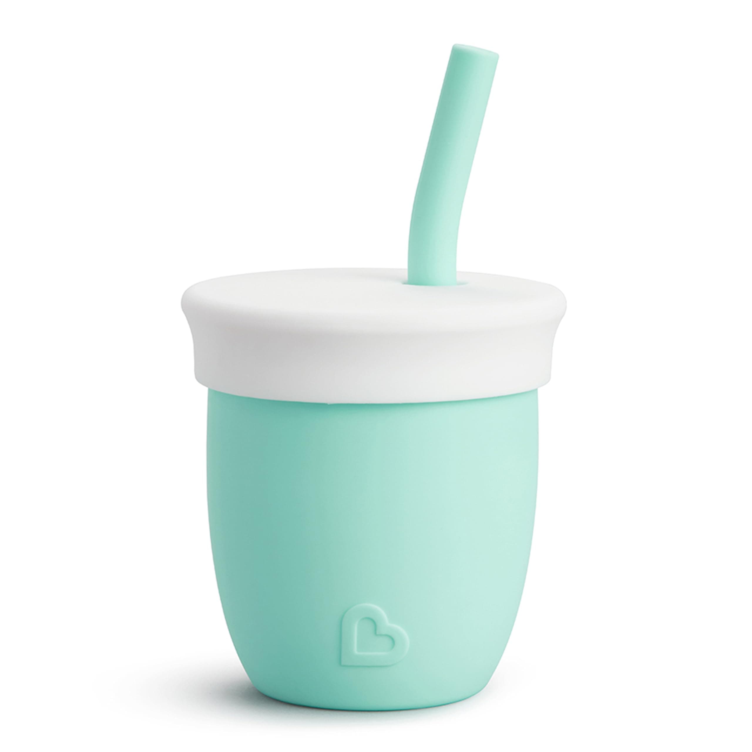 C’est Silicone! Open Training Cup and Straw Cup for Babies and Toddlers, 4 Ounce, Mint